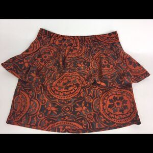 Mustard seed peplum SKIRT ORANGE Ruffle SMALL